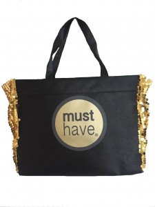sac sequin doré